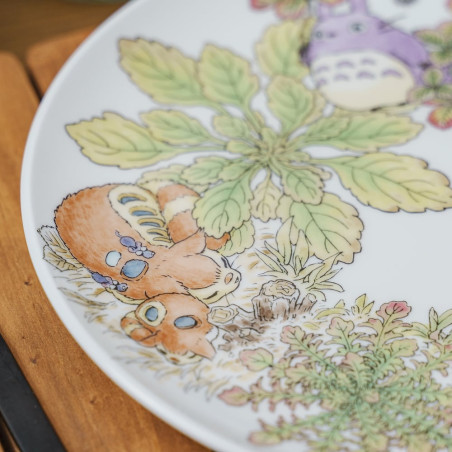 Japanese Porcelain - 23cm Totoro Ooinuhugri Plate - My Neighbor Totoro