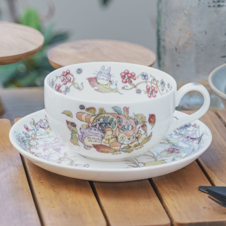 Porcelaine japonaise - Tasse et Sous Tasse Totoro Baies - Mon Voisin Totoro