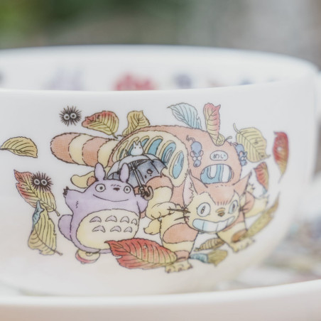 Japanese Porcelain - Cup and Saucer Totoro Berries - My Neighbor Totoro