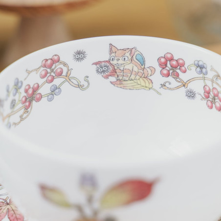 Japanese Porcelain - Cup and Saucer Totoro Berries - My Neighbor Totoro