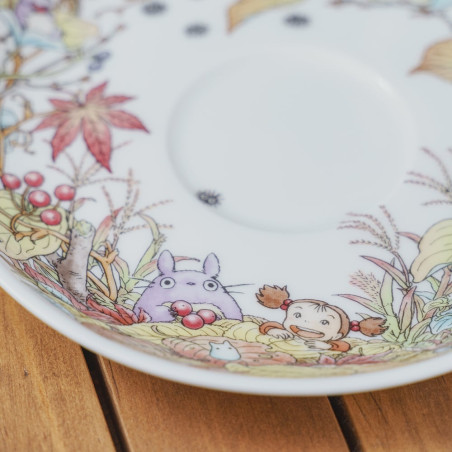 Japanese Porcelain - Cup and Saucer Totoro Berries - My Neighbor Totoro