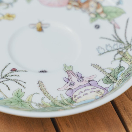 Japanese Porcelain - Cup and Saucer Totoro Bindweed - My Neighbor Totoro