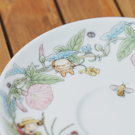 Japanese Porcelain - Cup and Saucer Totoro Bindweed - My Neighbor Totoro