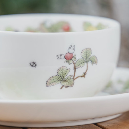 Japanese Porcelain - Cup and Saucer Totoro Strawberry - My Neighbor Totoro