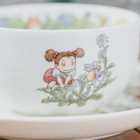 Porcelaine japonaise - Tasse et Sous Tasse Totoro Pissenlit - Mon Voisin Totoro