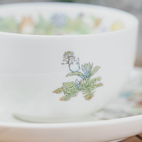 Japanese Porcelain - Cup and Saucer Totoro Dandelion - My Neighbor Totoro