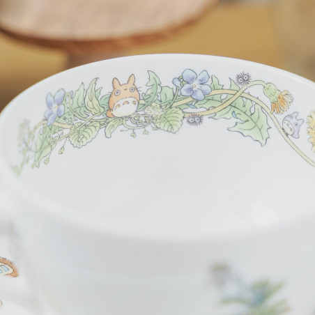 Porcelaine japonaise - Tasse et Sous Tasse Totoro Pissenlit - Mon Voisin Totoro
