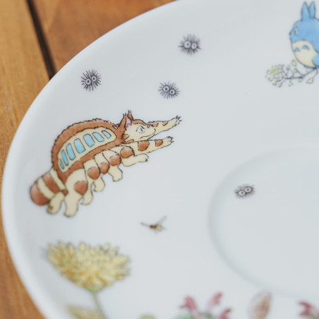 Porcelaine japonaise - Tasse et Sous Tasse Totoro Pissenlit - Mon Voisin Totoro