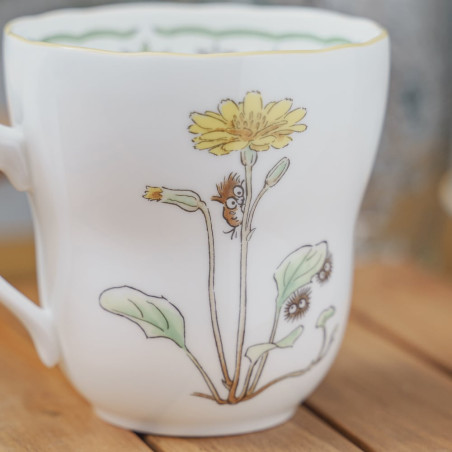 Porcelaine japonaise - Tasse Totoro Chapeau de Fleurs Jaunes - Mon Voisin Totoro