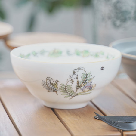 Japanese Porcelain - Rice Bowl Totoro Cherries - My Neighbor Totoro