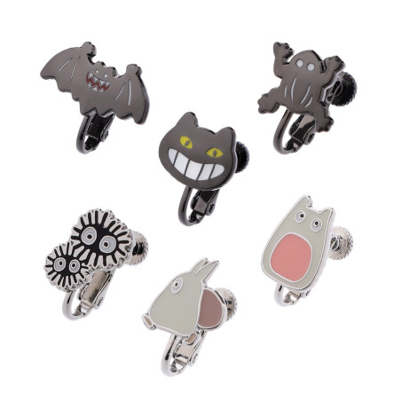 Bijoux - Boucles d’oreilles clip Générique Totoro set de 6 - Mon Voisin Totoro