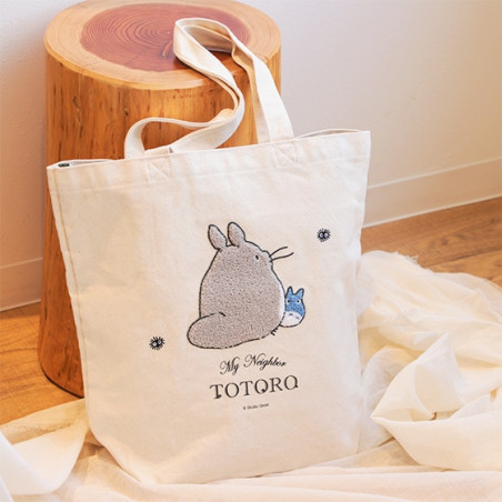 Bags - Embroidery Canvas Tote bag Walking away - My Neighbor Totoro