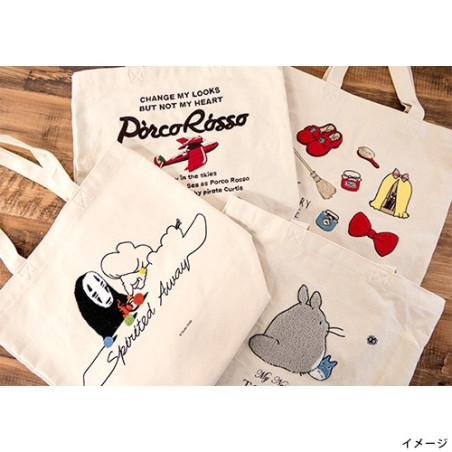 Bags - Embroidery Canvas Tote bag Walking away - My Neighbor Totoro