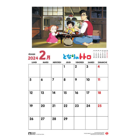 Schedule diaries and Calendars - Totoro Calendar 2024 - FR