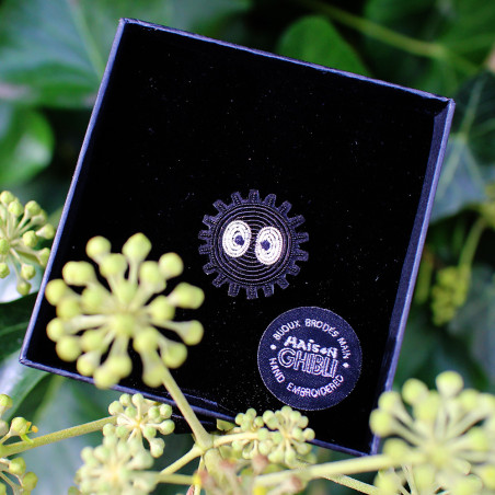 Pins - Embroidered Jewel Brooch Soot Sprite - My Neighbor Totoro