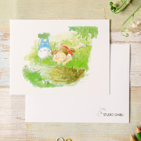 Postcards and Letter papers - Watercolour Greeting cards 24 x 15,8 cm Summer - My Neighbor Totoro