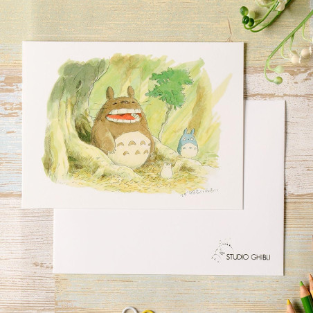 Postcards and Letter papers - Watercolour Greeting cards 24 x 15,8 cm Spring - My Neighbor Totoro