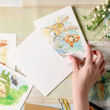 Cartes postales et Papier à lettres - Carte de vœux aquarelle 24 x 15,8 cm Printemps - Mon Voisin Totoro