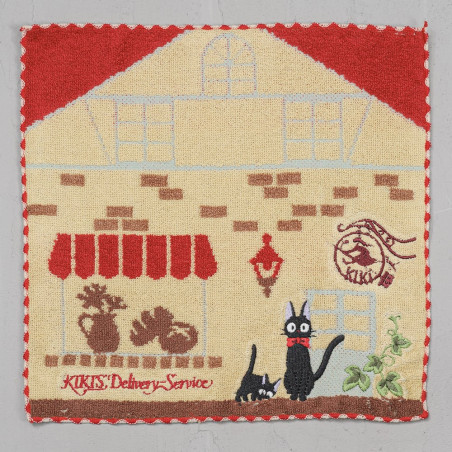 Linge de maison - Mini Serviette Boulangerie de Kiki 25x25 cm - Kiki la petite sorcière