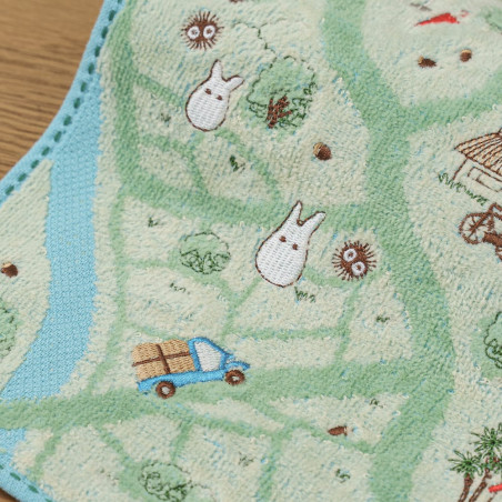 Household linen - Mini Towel Hiking map 25x25 cm - My Neighbor Totoro