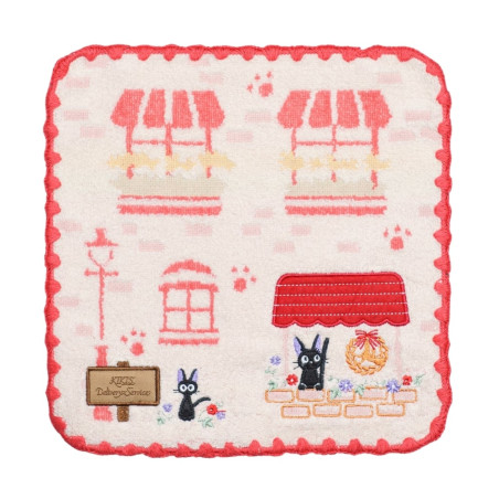 Linge de maison - Mini Serviette Jiji devanture 25x25 cm - Kiki la petite sorcière