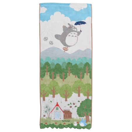 Linge de maison - Serviette Totoro dans le ciel 34x80 cm - Mon Voisin Totoro