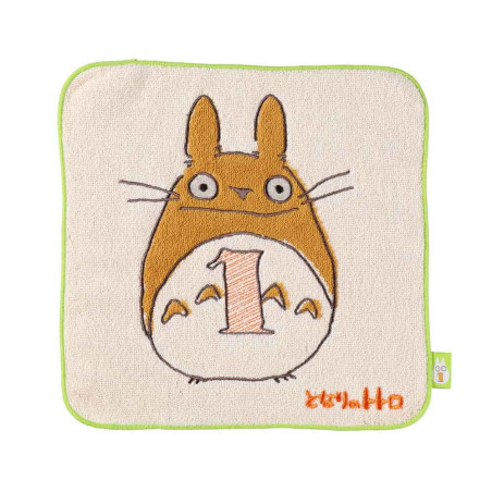 Linge de maison - Mini Serviette Totoro anniversaire 1 25x25 cm - Mon Voisin Totoro