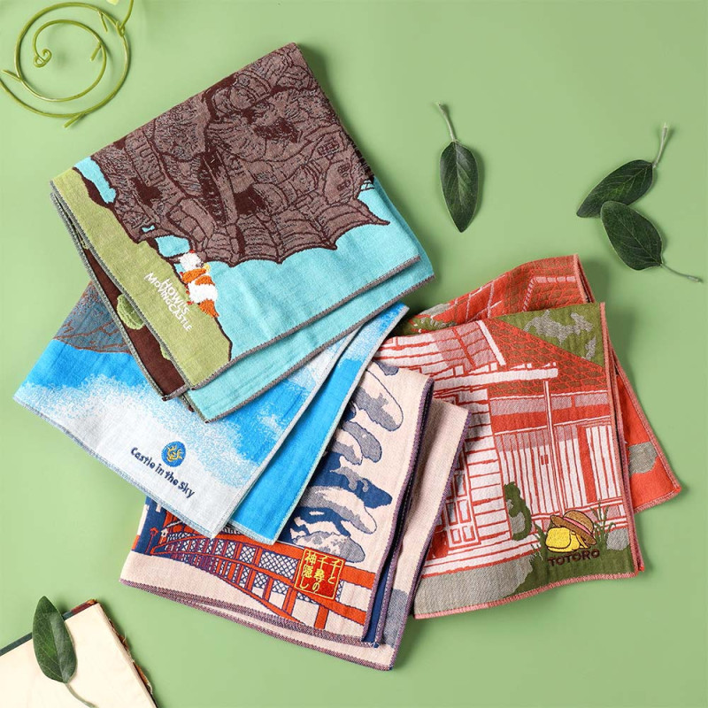 Textil - Pañuelo Imabari Laputa 40x40 cm - El castillo en el cielo