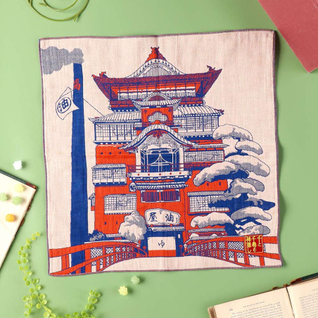 Textile - Mouchoir Imabari Palais d’Arubaya 40x40 cm - Le Voyage de Chihiro