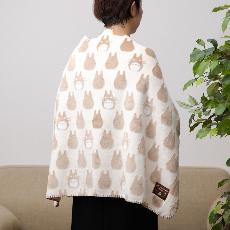 Household linen - Opalised blanket Totoro silhouette 70x100 cm - My Neighbor Totoro