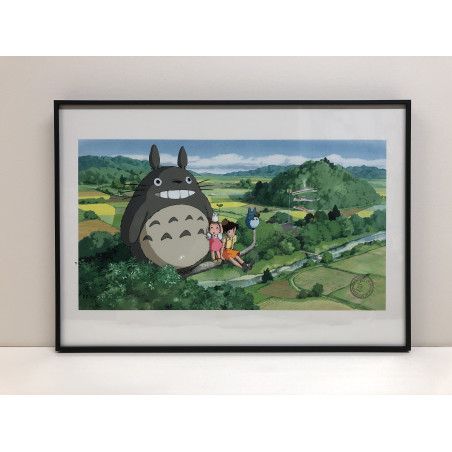Sold at Auction: STUDIO GHIBLI - HAYAO MIYAZAKI - TOTORO (1989) Celluloid  original de production du film d'animation « Mon voisin Totoro »  representant l'héroïne Mei sur une reproduction de décor. 24 x 37 cm.