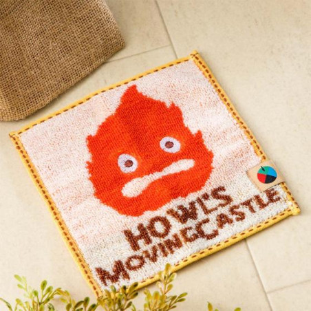 Household linen - Mame Mini Towel Calcifer 15x15 cm - Howl's Moving Castle