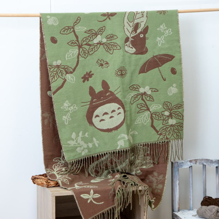 Textile - Étole vert clair Totoro & Chatbus - Mon Voisin Totoro
