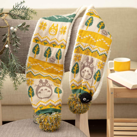 Textile - Écharpe à pompons Totoro & Noiraudes - Mon Voisin Totoro