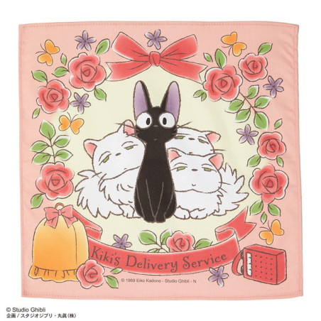 Textile - Mouchoir Famille des chats 43 x 43 cm - Kiki la petite sorcière