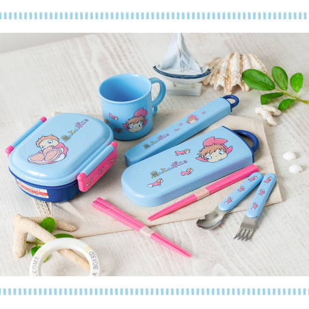 Chopsticks - Set Chopsticks Spoon Fork Ponyo in the ocean - Ponyo on the Cliff