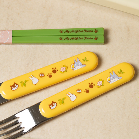 Chopsticks - Set Chopsticks Spoon Fork Totoro & Catbus - My Neighbor Totoro