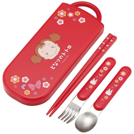 Chopsticks - Set Chopsticks Spoon Fork Mei red - My Neighbor Totoro