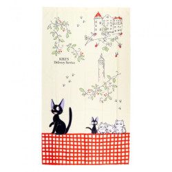 Japanese Curtain Jiji and his kids - Kiki's Delivery Service