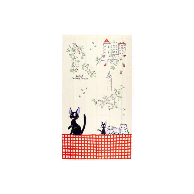 Curtains - Japanese Curtain Jiji and his kids - Kiki's Delivery Service