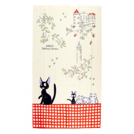 Curtains - Japanese Curtain Jiji and his kids - Kiki's Delivery Service