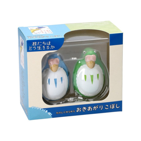 Toys - Two pack Roly-poly figurines Blue & Green Parakeet - The Boy and the