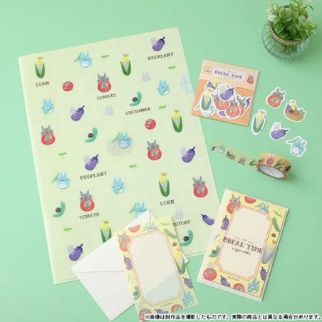 Postcards and Letter papers - Letter set Break Time Vegetables - My Neighcor Tortoro