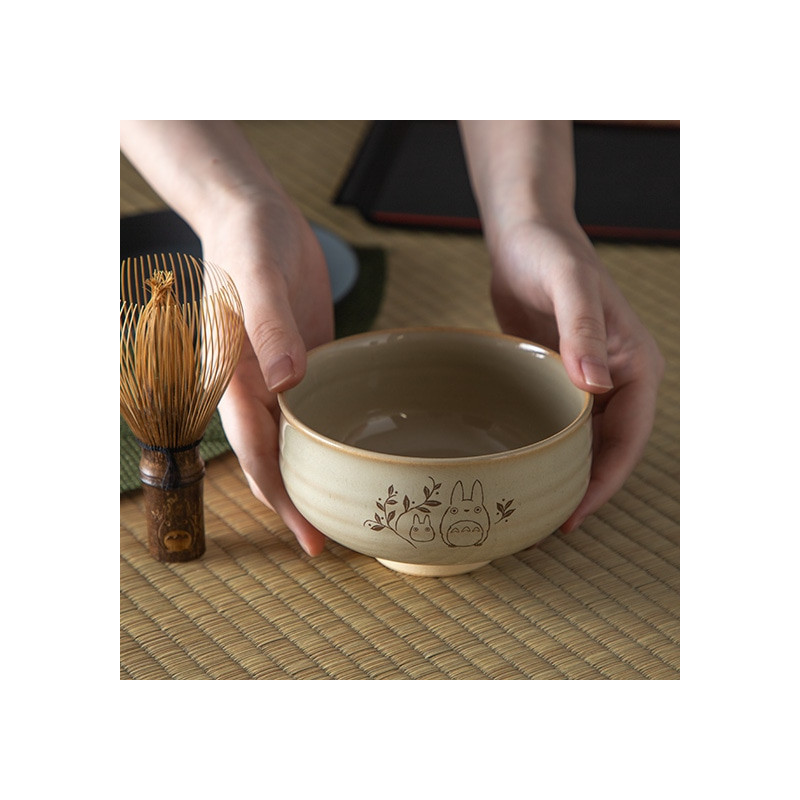Porcelaine japonaise - Bol à matcha et fouet Akahada-yaki - Mon voisin Totoro