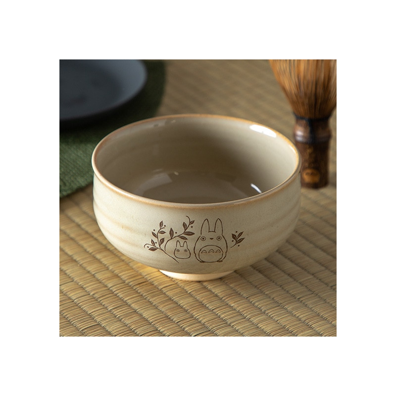 Porcelaine japonaise - Bol à matcha et fouet Akahada-yaki - Mon voisin Totoro