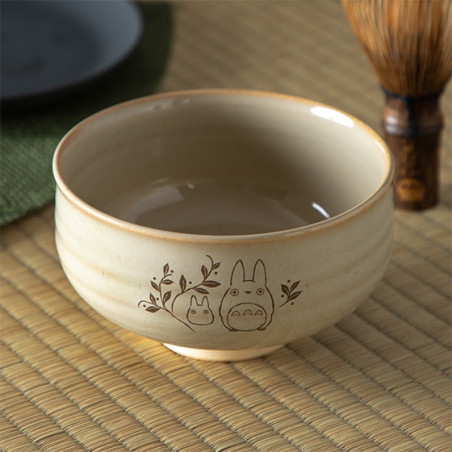 Porcelaine japonaise - Bol à matcha et fouet Akahada-yaki - Mon voisin Totoro
