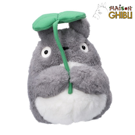 Peluches Nakayoshi - Peluche Nakayoshi Totoro Gris avec feuille - Mon Voisin Totoro