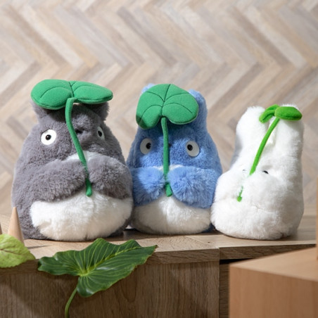 Peluches Nakayoshi - Peluche Nakayoshi Totoro Bleu avec feuille - Mon Voisin Totoro