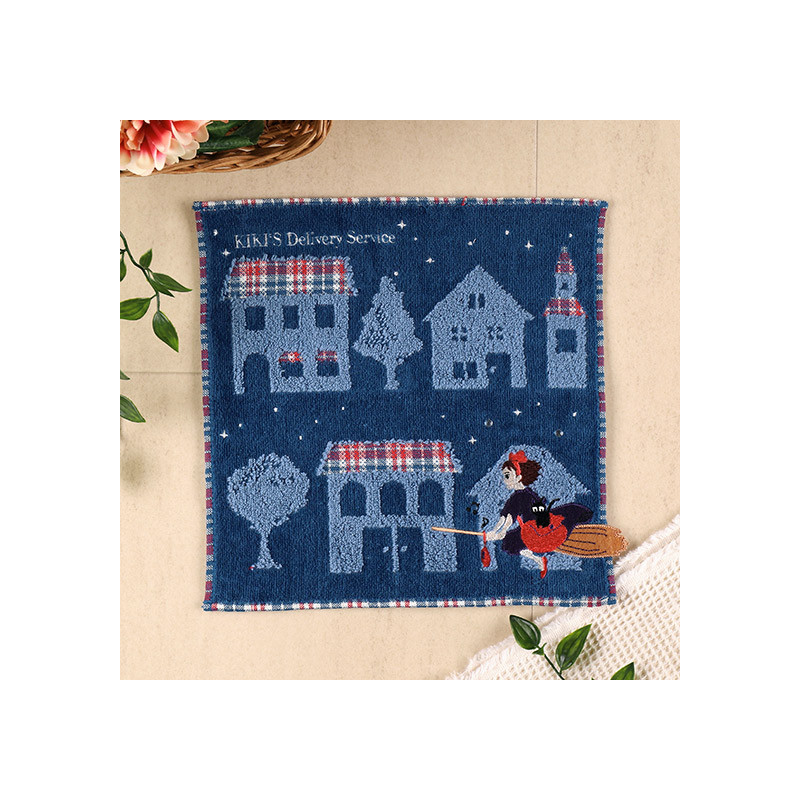 Linge de maison - Mini Serviette La nuit du départ 25x25 cm - Kiki la petite sorcière
