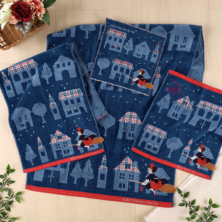 Linge de maison - Mini Serviette La nuit du départ 25x25 cm - Kiki la petite sorcière